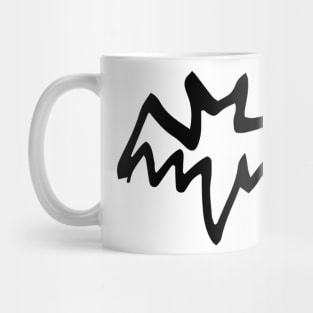 Bat Doodle Black Mug